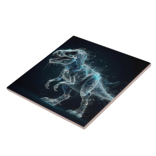 ETHERISCHE DINOSAURUS in een mystieke setting Tegeltje (Zijkant)