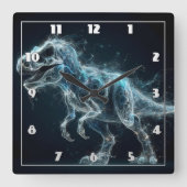 ETHERISCHE DINOSAURUS in een mystieke setting Vierkante Klok (Voorkant)