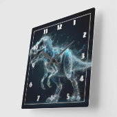 ETHERISCHE DINOSAURUS in een mystieke setting Vierkante Klok (Hoek)