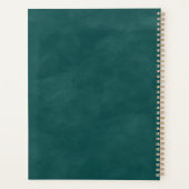 Etherische donker Blauwgroen & koperval bruiloft p Planner (Achterkant)