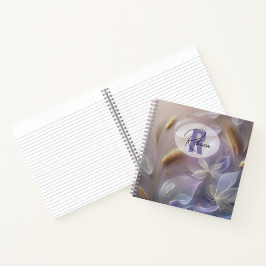 ETHERISCHE DOORSCHIJNENDE BLOEMEN EN TARWEBRONNEN NOTITIEBOEK (Binnen)