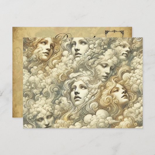 ETHERISCHE DRIFT - Gotisch Victoriaans Feestdagenkaart (Voorkant / Achterkant)