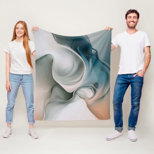 Etherische droomlandschap: rustig Abstract Fleece Deken (In situ)