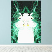 Etherische dualiteit – Surrealistische spiegelrefl Canvas Afdruk (Insitu (Houten vloer))