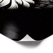 ETHERISCHE DUIF PLANEET – Noir Ink en Rode Mandala Perfect Poster (Hoek)