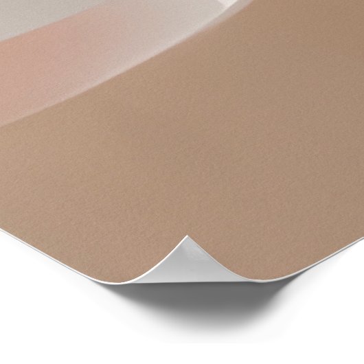 "Etherische dynamiek" | Aardse tinten Abstracte ku Poster (Hoek)