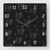 Etherische echo's vierkante klok (Voorkant)