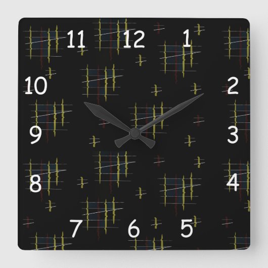 Etherische echo's vierkante klok (Voorkant)