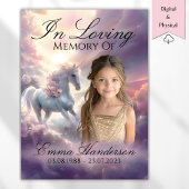 Etherische Eenhoorn Memorial Poster