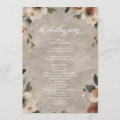 Etherische Elegantie Beige Ecru Trouwceremonie Programmakaart (Achterkant)