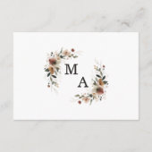 Etherische Elegantie Bloemenbruiloft Website QR Co Informatiekaartje (Achterkant)