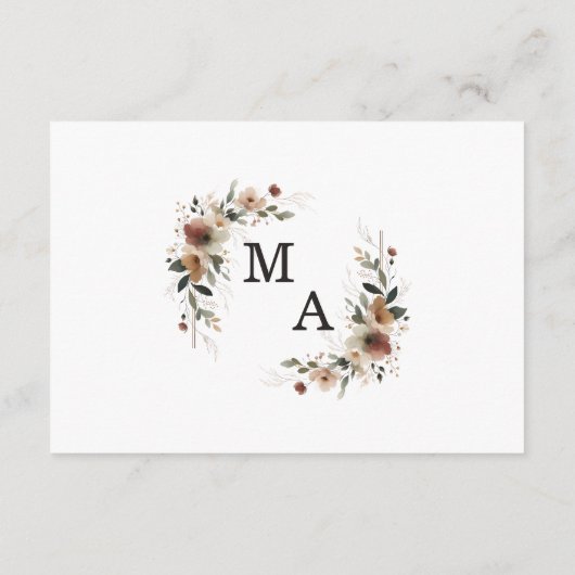 Etherische Elegantie Bloemenbruiloft Website QR Co Informatiekaartje (Achterkant)