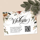 Etherische Elegantie Bloemenbruiloft Website QR Co Informatiekaartje