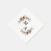 Etherische Elegantie Bloemenkrans Bruiloft Monogra Servet (Hoek)