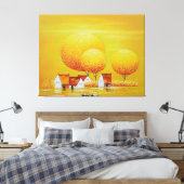 "Etherische elegantie" Canvas Afdruk (Insitu (Slaapkamer))