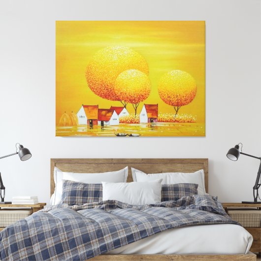 "Etherische elegantie" Canvas Afdruk (Insitu (Slaapkamer))