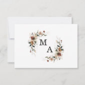 Etherische Elegantie Classic White Boho Bruiloft RSVP Kaartje (Achterkant)