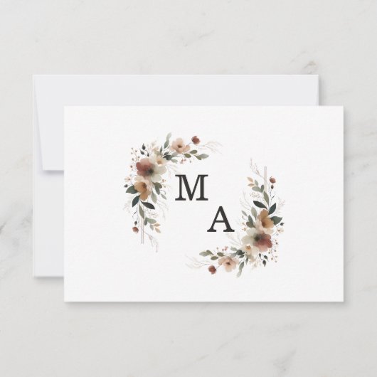 Etherische Elegantie Classic White Boho Bruiloft RSVP Kaartje (Achterkant)