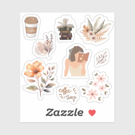 Etherische Elegantie: Esthetisch Sticker Collectie (Vel)