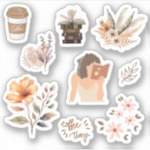 Etherische Elegantie: Esthetisch Sticker Collectie (Voorkant)