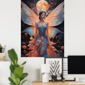 Etherische Elegantie Fairy Poster (Thuiskantoor)