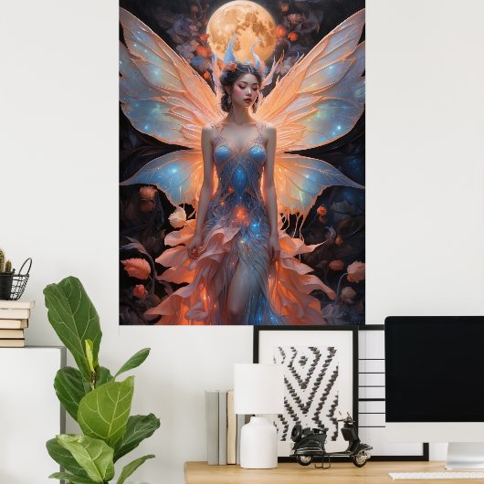 Etherische Elegantie Fairy Poster (Thuiskantoor)