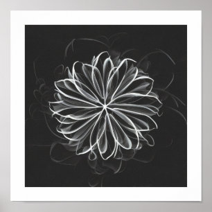 ETHERISCHE ELEGANTIE: Hemelse Witte Bloem Poster