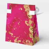 ETHERISCHE ELEGANTIE: Hot Pink Geode-geïnspireerde Bedankdoosjes (Achterkant)