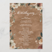 Etherische Elegantie Klei Lid Trouwceremonie Programmakaart (Achterkant)