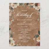 Etherische Elegantie Klei Lid Trouwceremonie Programmakaart (Voorkant)