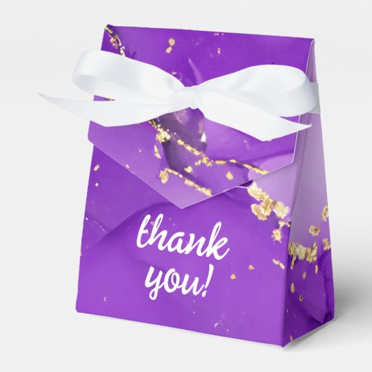 ETHERISCHE ELEGANTIE: Paarse Geode-geïnspireerde b Bedankdoosjes (Voorkant Zijde)