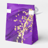 ETHERISCHE ELEGANTIE: Paarse Geode-geïnspireerde b Bedankdoosjes (Achterkant)