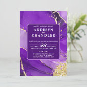 ETHERISCHE ELEGANTIE: Paarse Geode-geïnspireerde b Kaart (Staand voorkant)