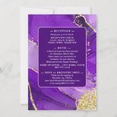 ETHERISCHE ELEGANTIE: Paarse Geode-geïnspireerde b Kaart (Achterkant)