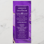 ETHERISCHE ELEGANTIE: Paarse Geode-geïnspireerde b Programmakaart (Voorkant)