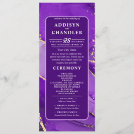 ETHERISCHE ELEGANTIE: Paarse Geode-geïnspireerde b Programmakaart