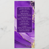 ETHERISCHE ELEGANTIE: Paarse Geode-geïnspireerde b Programmakaart (Achterkant)