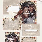 Etherische Elegantie repetitie diner foto overlay Uitnodiging Briefkaart