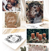 Etherische Elegantie repetitie diner foto overlay Uitnodiging Briefkaart