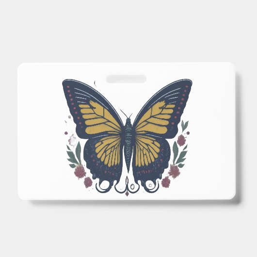 ETHERISCHE ELEGANTIE: Romantische Vlinder Badge (Voorzijde)