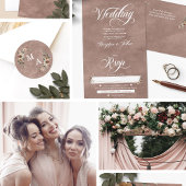 Etherische Elegantie Rosewood Roze Waterverf Bruil Kaart