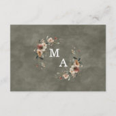 Etherische Elegantie Sage Whisper Bruiloft Details Informatiekaartje (Achterkant)