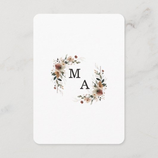 Etherische Elegantie Trouwjurk Code Kleur Palet Informatiekaartje (Achterkant)