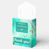 ETHERISCHE ELEGANTIE TURQUOISE GEODE-GEÏNSPIREERDE BEDANKDOOSJES (Geopend)