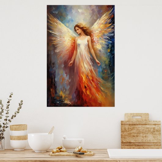 Etherische Engel Art Poster (Keuken)