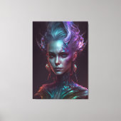 Etherische Enigma: een fantasma iriserende vrouw Canvas Afdruk (Voorkant)