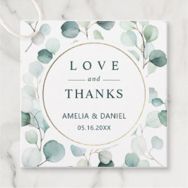 Etherische Eucalyptus groen bruiloft dank u Bedankjes Labels