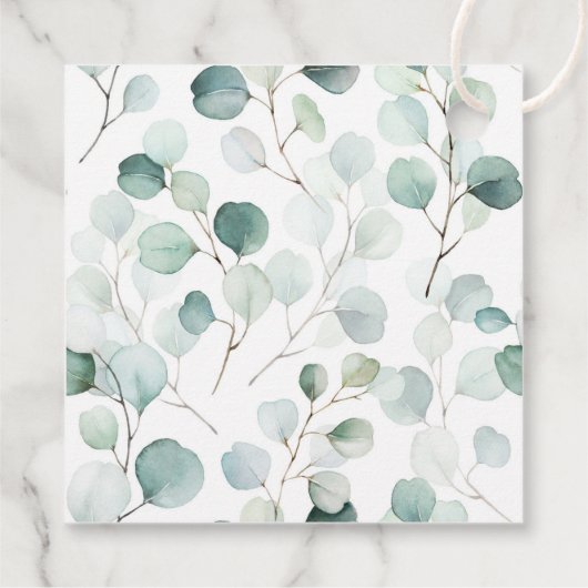 Etherische Eucalyptus groen bruiloft dank u Bedankjes Labels (Achterkant)