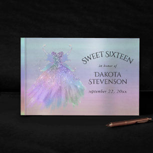 Etherische Fairy Wing Gown Rainbow Pastel Sheen Gastenboek