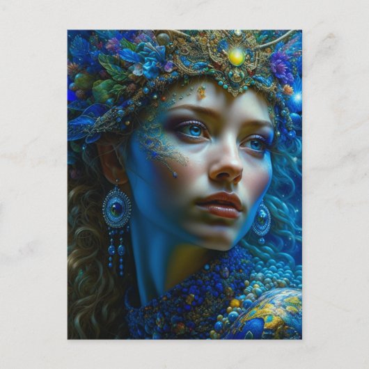 Etherische Fantasy Art Prinses Warrior Mystiek Briefkaart (Voorkant)